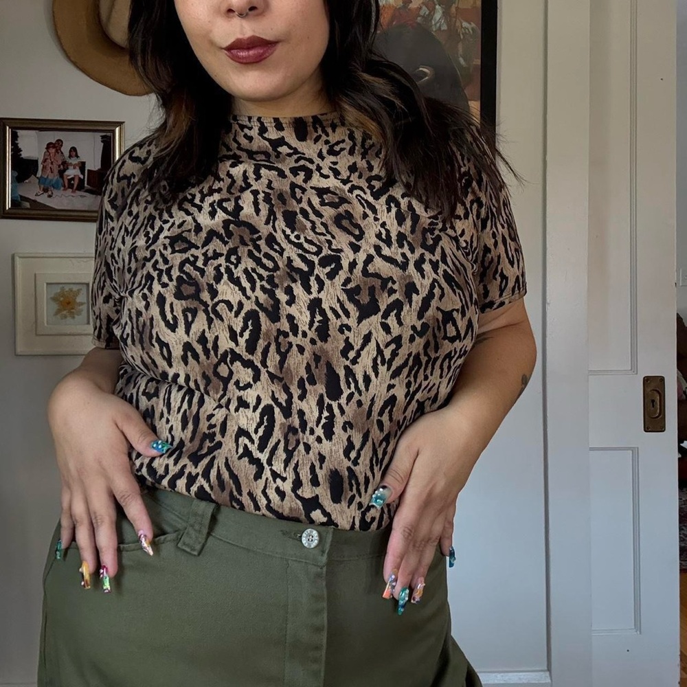 Vintage Leopard Print Top